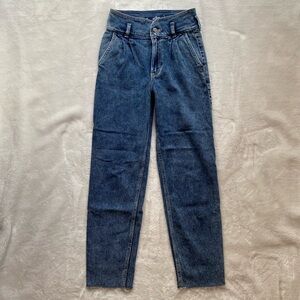 Hollister Dark Washed Ultra High-Rise Vintage Stretch Mom Jeans Sz 1R W-25 L-27